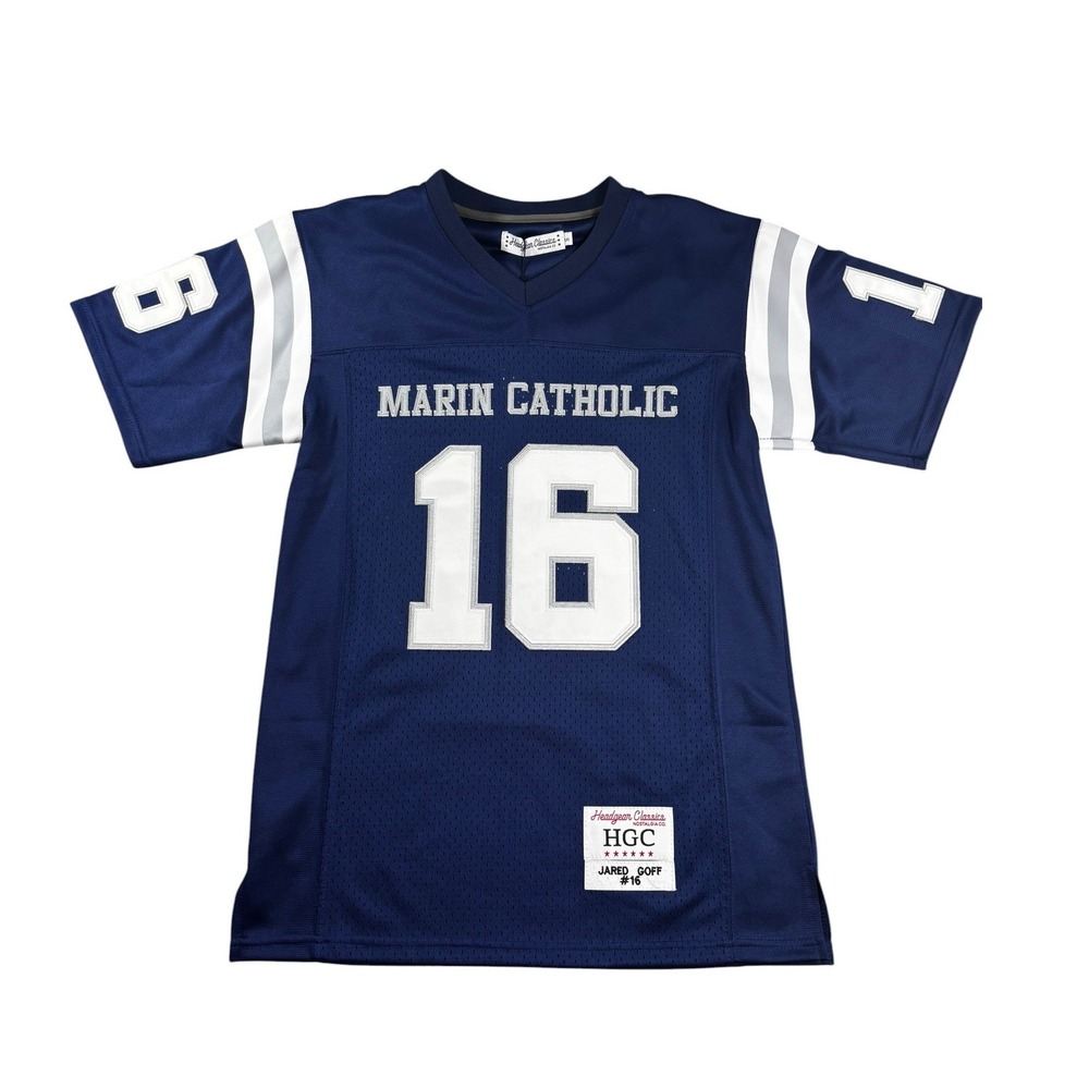 Headgear Classics Jared Goff Marin Catholic High School Jersey Navy Small